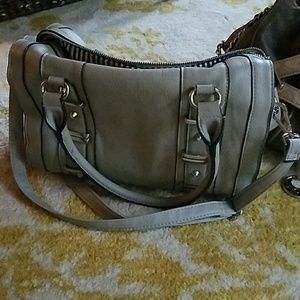 Grey adjustable shoulder or handle bag